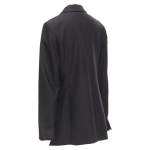 Christian Dior wool silk horizontal pinstripe blazer jacket