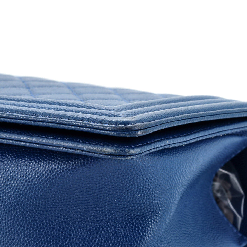 Boy Flap Bag Quilted Caviar Old Medium
