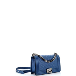 Boy Flap Bag Quilted Caviar Old Medium