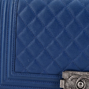 Boy Flap Bag Quilted Caviar Old Medium