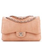 Classic Double Flap Bag Python Jumbo