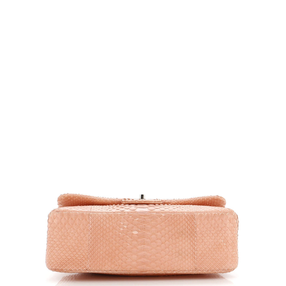 Classic Double Flap Bag Python Jumbo
