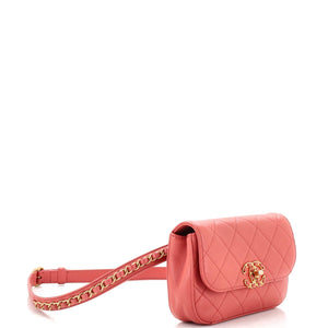 Chain Infinity Waist Bag Quilted Lambskin