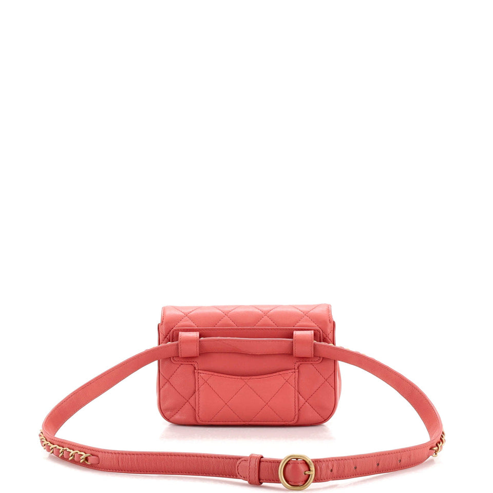 Chain Infinity Waist Bag Quilted Lambskin