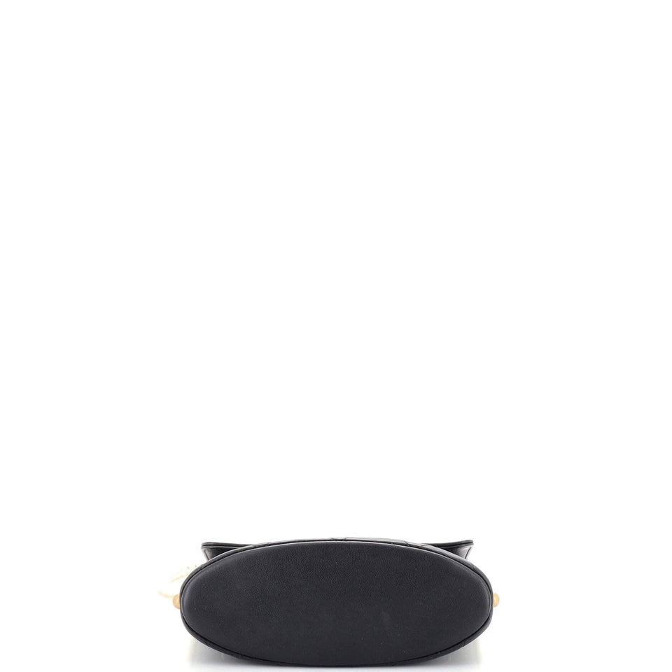 About Pearls Flap Hobo Quilted Calfskin Small