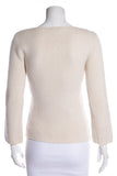 Chanel Cream Wool Boat Neck Sweater SZ 36