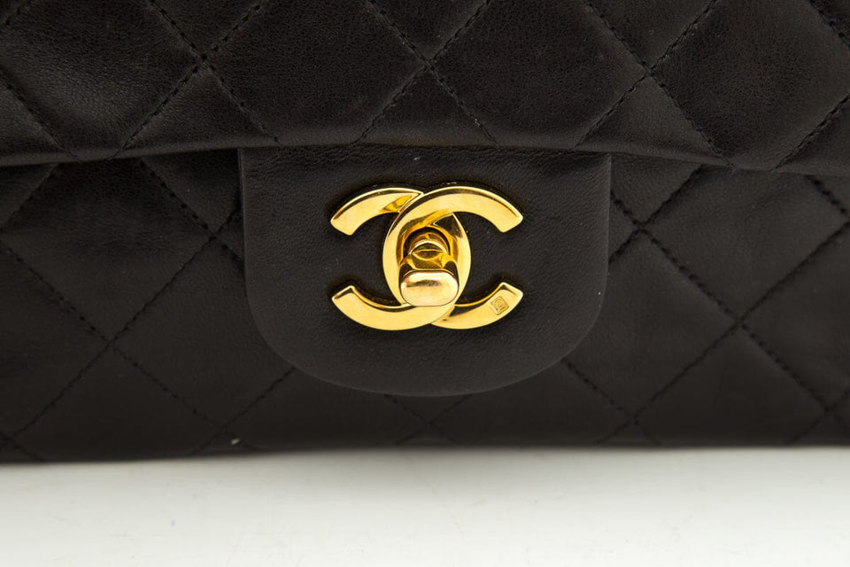 Chanel Vintage 1994-1996 Classic Double Flap Black Handbag