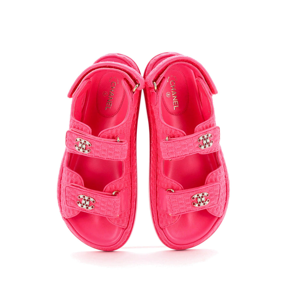 Women's Velcro Dad Sandals Knit Fabric