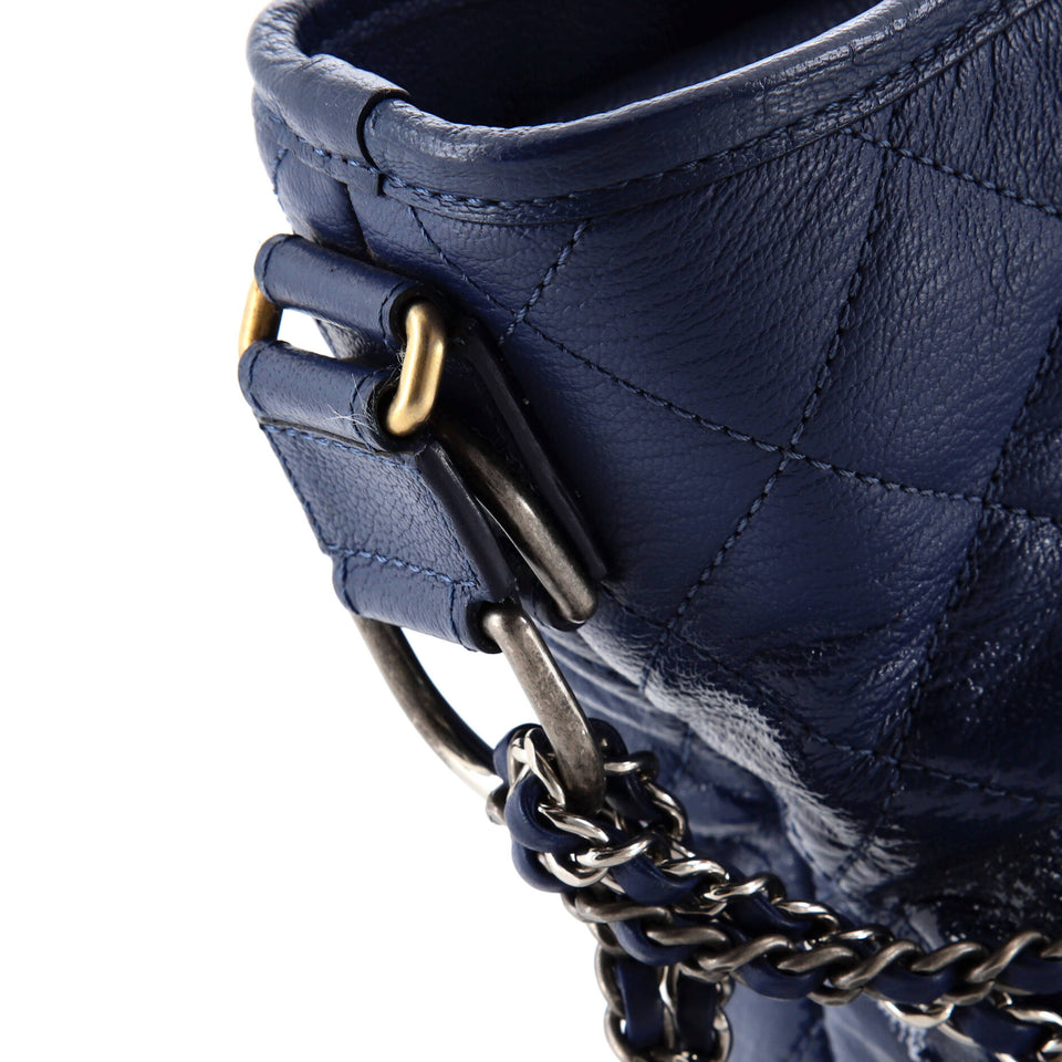Gabrielle Hobo Quilted Goatskin and Patent Medium