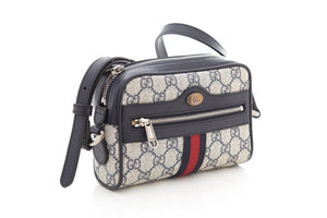 Gucci Ophidia GG Mini Bag in Beige & Blue Supreme