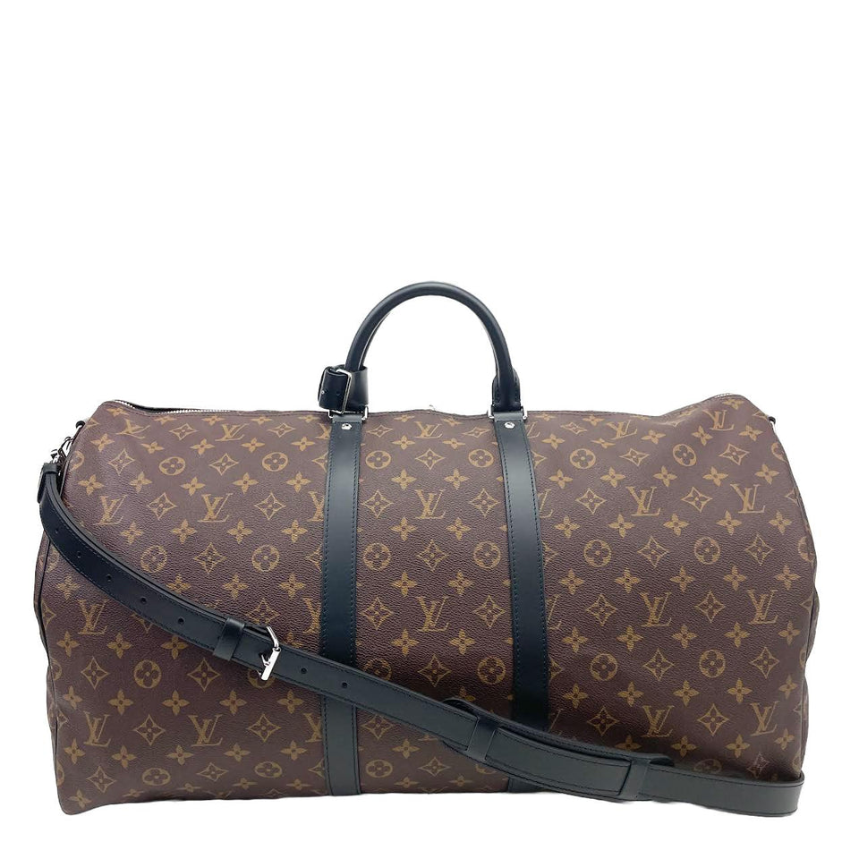 LOUIS VUITTON Monogram Macassar Keepall Bandoulière 55