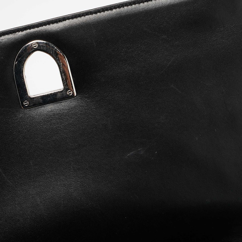 Dior Black Leather Large Diorama Flap Shoulder Bag
