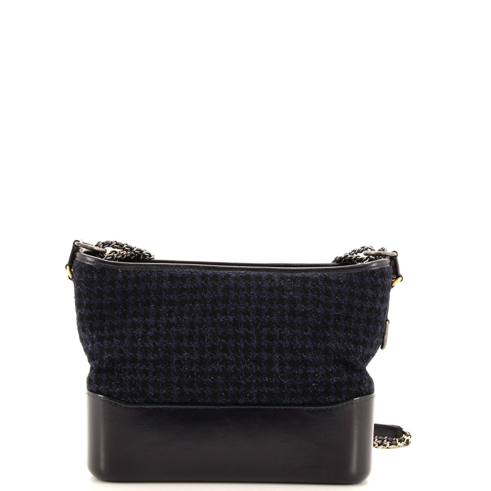 Gabrielle Logo Hobo Tweed and Calfskin Medium