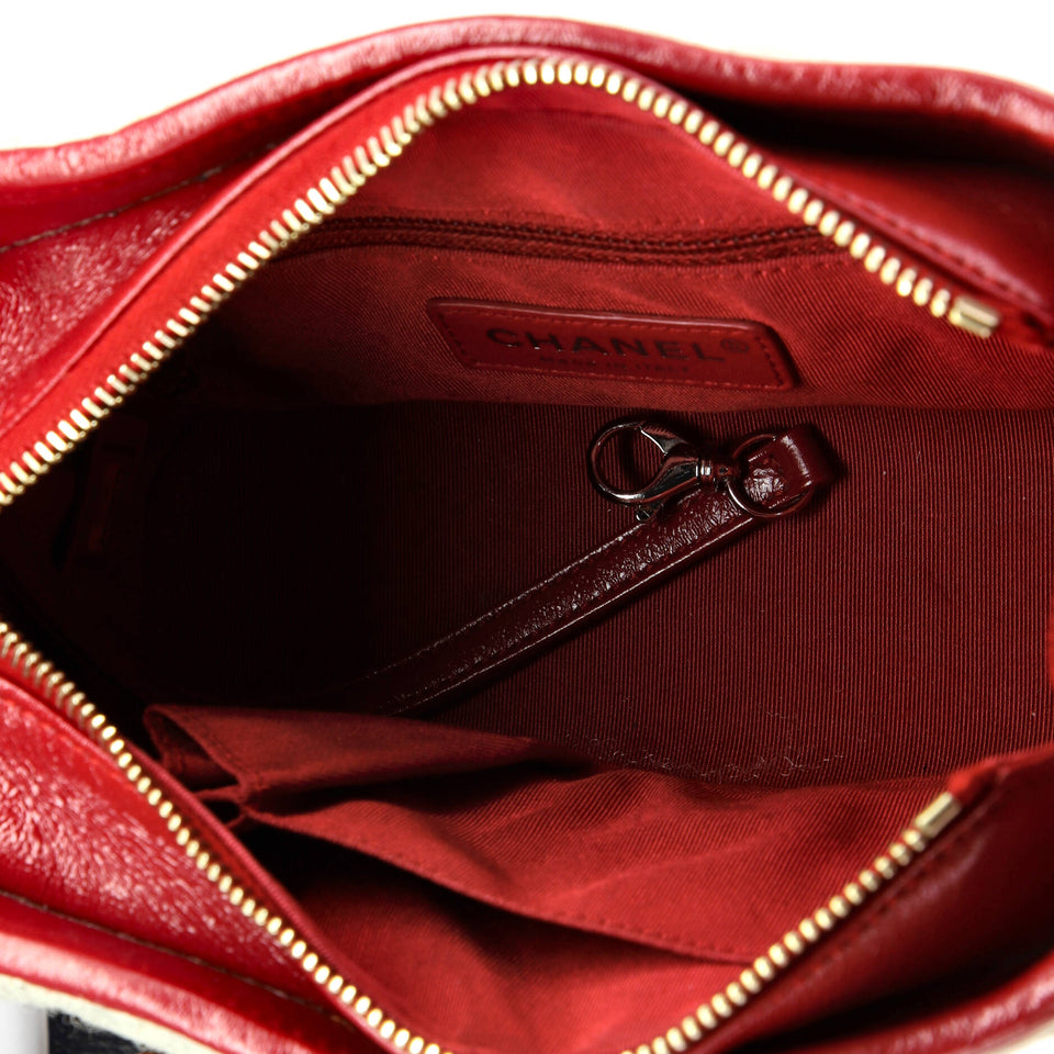 Gabrielle Logo Hobo Quilted Felt and Calfskin Small
