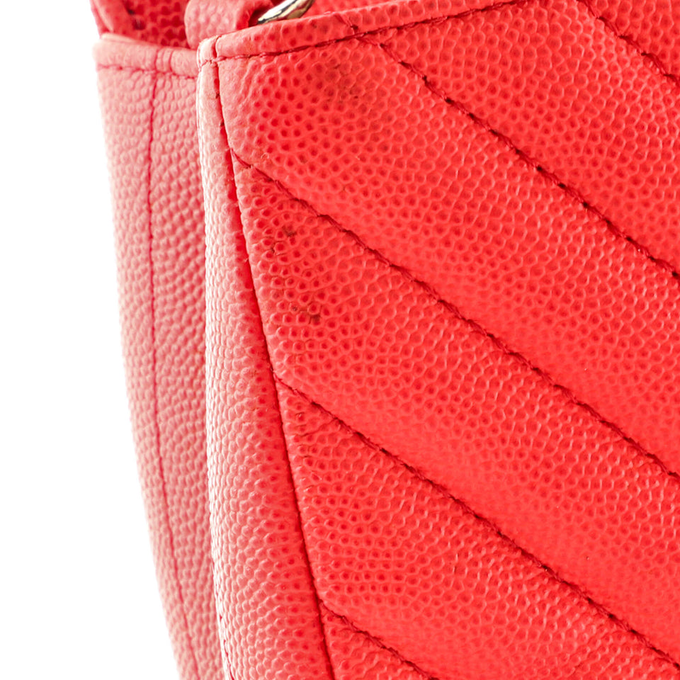 Classic Single Flap Bag Chevron Caviar Mini