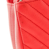 Classic Single Flap Bag Chevron Caviar Mini