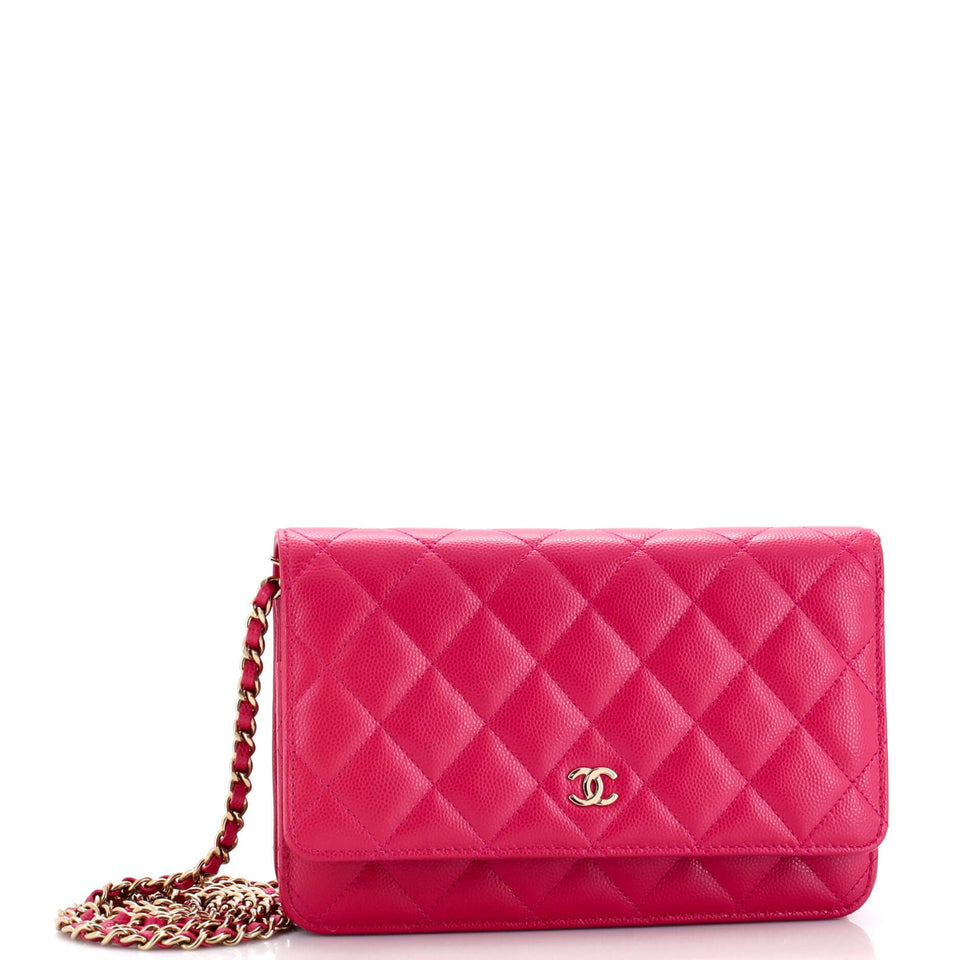 Wallet on Chain Quilted Caviar