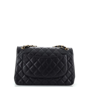Classic Double Flap Bag Quilted Caviar Jumbo