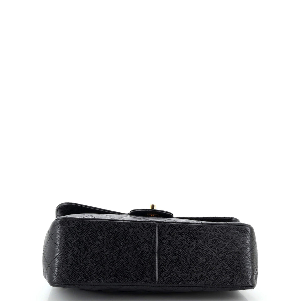 Classic Double Flap Bag Quilted Caviar Jumbo