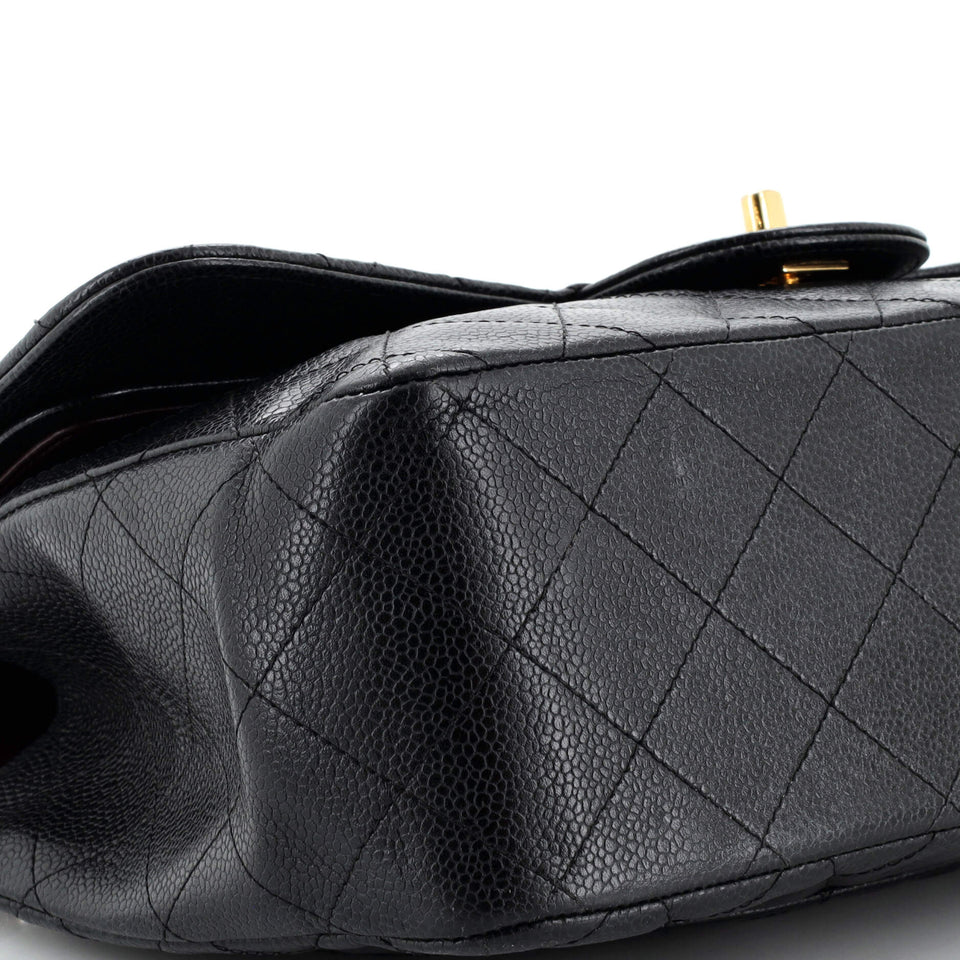 Classic Double Flap Bag Quilted Caviar Jumbo