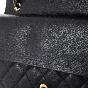 Classic Double Flap Bag Quilted Caviar Jumbo