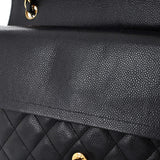 Classic Double Flap Bag Quilted Caviar Jumbo