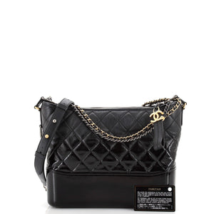 Gabrielle Hobo Quilted Goatskin and Patent Medium