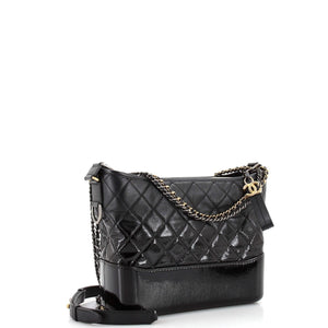 Gabrielle Hobo Quilted Goatskin and Patent Medium