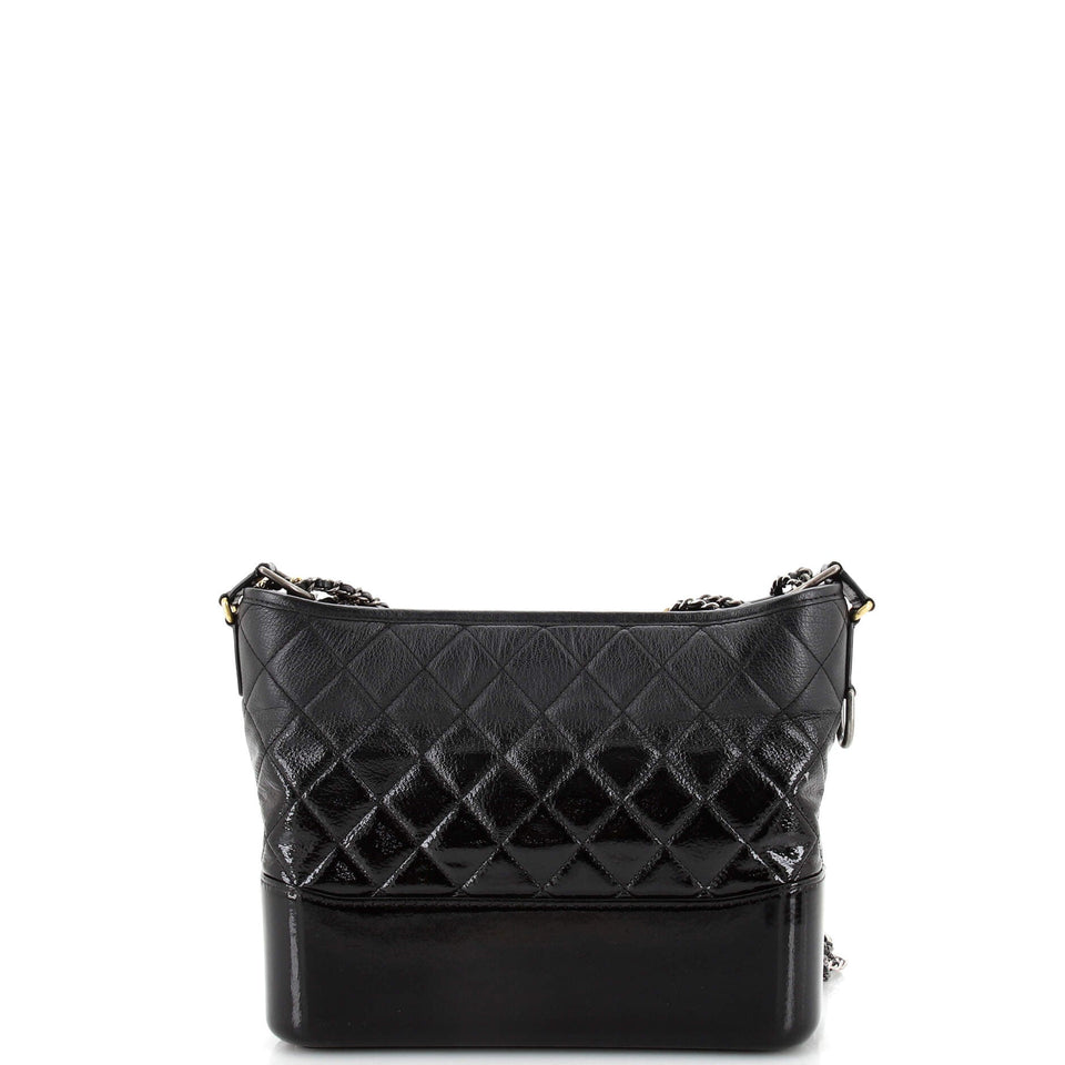Gabrielle Hobo Quilted Goatskin and Patent Medium