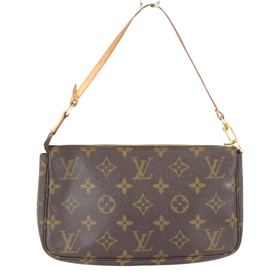 Louis Vuitton Pochette Accessoire  Canvas Clutch Bag