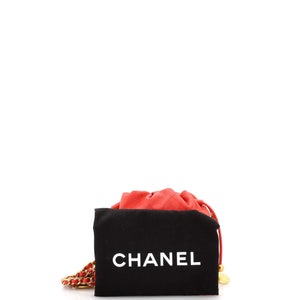 Medallion Charms Drawstring Bucket Bag Quilted Caviar Mini