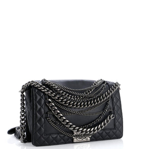 Boy Flap Bag Enchained Lambskin New Medium