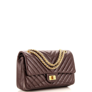 Reissue 2.55 Flap Bag Chevron Aged Calfskin 225