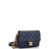 Chain Soul Flap Bag Quilted Caviar Mini