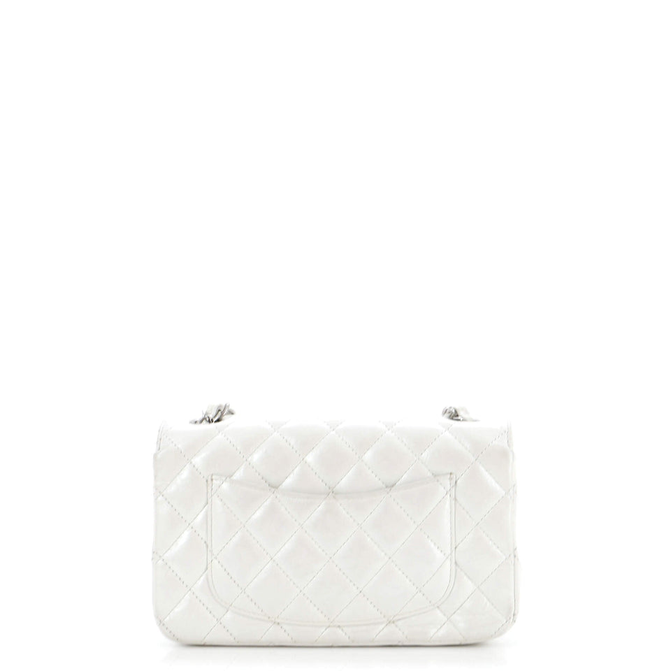 Classic Single Flap Bag Quilted Iridescent Crumpled Calfskin Mini
