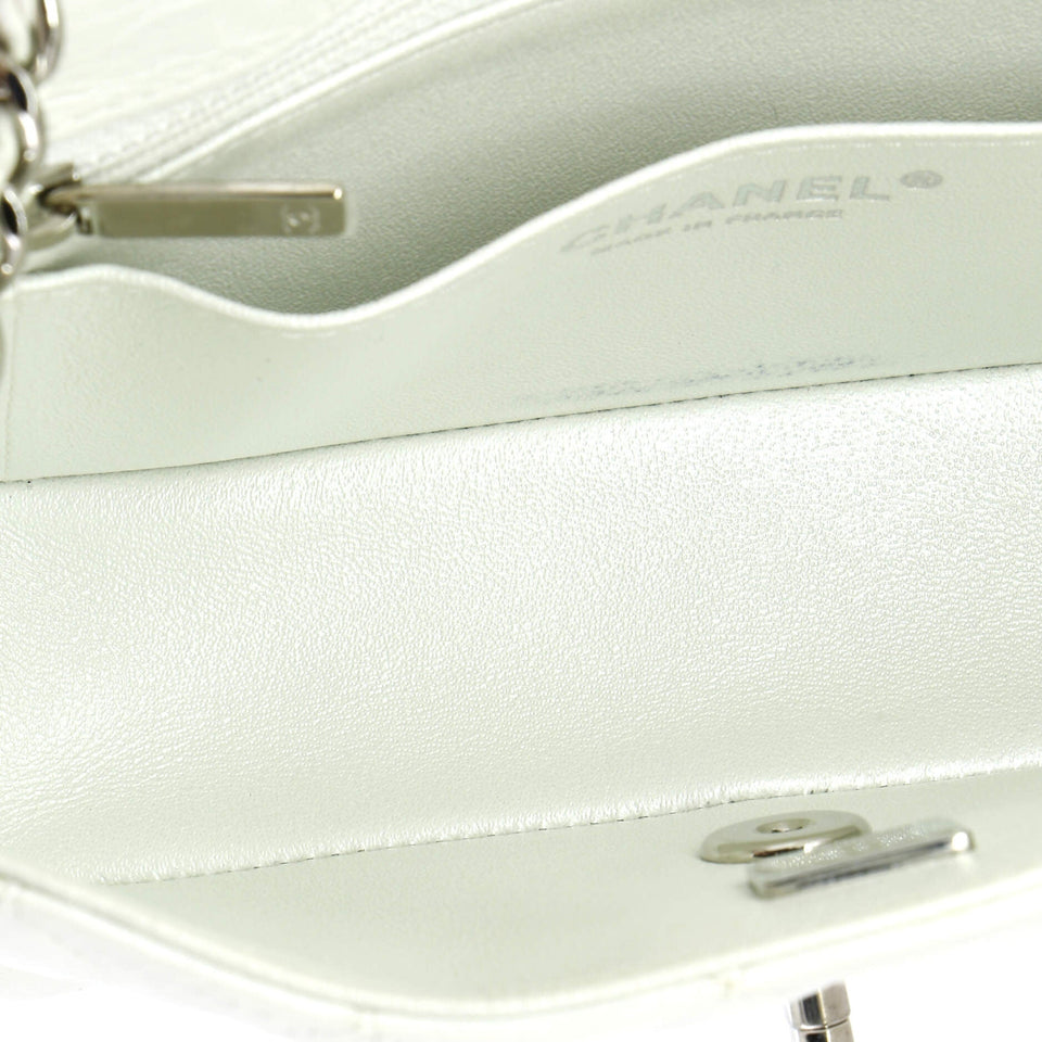 Classic Single Flap Bag Quilted Iridescent Crumpled Calfskin Mini