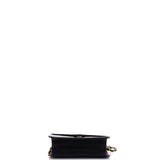Vintage Clutch with Chain Quilted Leather Small