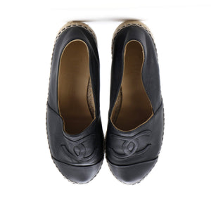 Women's CC Cap Toe Espadrilles Leather
