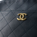 Button Up Camera Case Quilted Calfskin with Grosgrain Small
