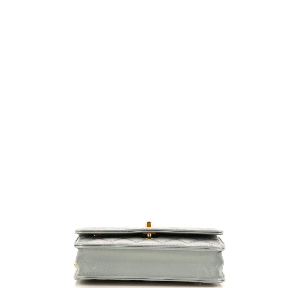 Pearl Crush Wallet on Chain Quilted Iridescent Lambskin