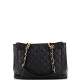 Grand Shopping Tote Quilted Caviar