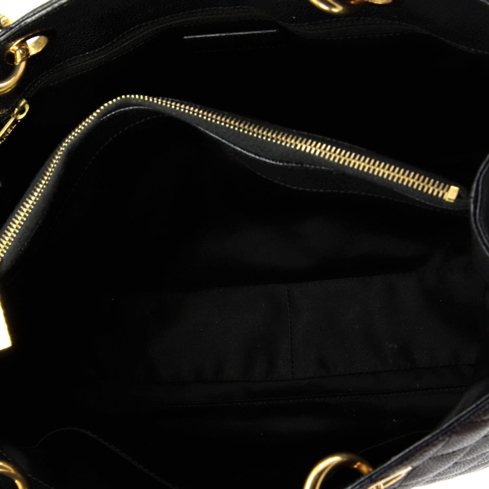 Grand Shopping Tote Quilted Caviar
