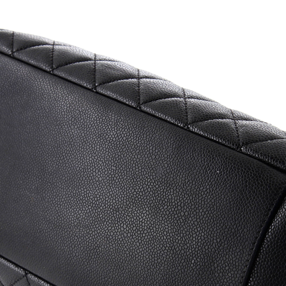 Grand Shopping Tote Quilted Caviar