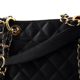 Grand Shopping Tote Quilted Caviar