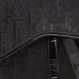 Dior Black Oblique Canvas And Patent Leather Xs Saddle Bag