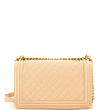Boy Flap Bag Quilted Caviar New Medium