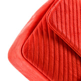 Medallion Charm Flap Bag Chevron Wrinkled Lambskin Medium