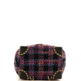 Chained Drawstring CC Bucket Backpack Quilted Tweed Small