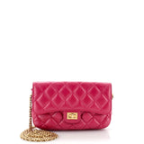 Reissue 2.55 Flap Phone Holder with Chain Quilted Aged Calfskin