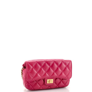 Reissue 2.55 Flap Phone Holder with Chain Quilted Aged Calfskin